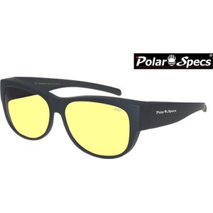 Polar Specs® Overzet Nachtbril PS5097 – Mat Black – Polarized Nightdriving – Medium
