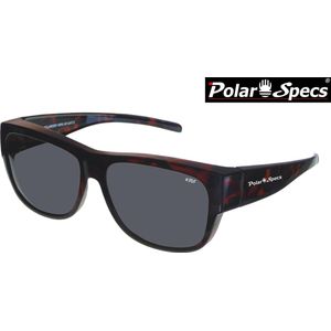 Polar Specs® Overzet Zonnebril PS5096 – Tortoise Brown – Polarized Black – Large – Unisex