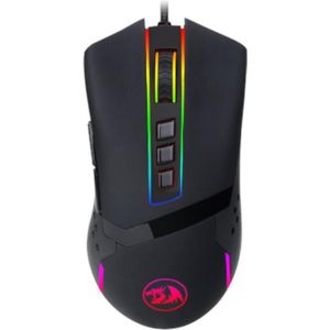 Redragon Destroyer M712 Gaming muis met extra stabiele grip | RGB-verlichting | tot 10000 DPI verstelbaar met 8 programmeerbare knoppen en vergulden USB-connector