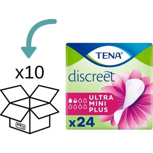TENA Discreet Ultra Mini Plus inlegkruisjes - 10 pakken á 24 stuks