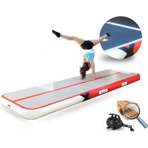 YouAreAir Turnmat — AirTrack Pro 4.0 | 3 meter — 15cm dik | Gymnastiek | Waterproof | incl. 600W sterke YouAre miniblower — 3m Gym fitness mat met elektrische luchtpomp