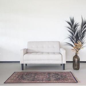 Lizzely Garden & Living Ghislaine 2-zits bank beige stof - 120cm breed - Strak en modern design