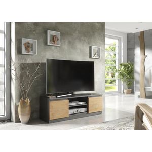 Pro-meubels - Tv-meubel - Tv kast - Salvador - 120cm - Antraciet - Eiken