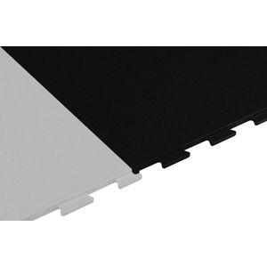 PVC Kliktegel Zwart - PVC Vloer - Garage - Horeca - Magazijn - Set van 4 tegels