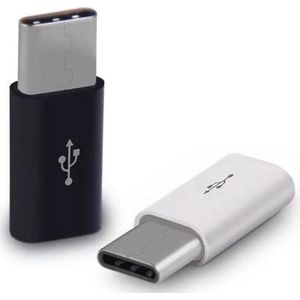 Set van 2 verloop adapter MICRO USB-adapter naar USB-C | Opzetstuk | Micro-USB to USB C Converter