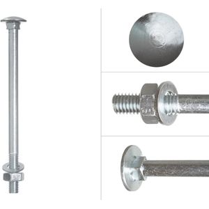Slotbout Verzinkt m10 x 150 mm met moer - Doos 50 stuks