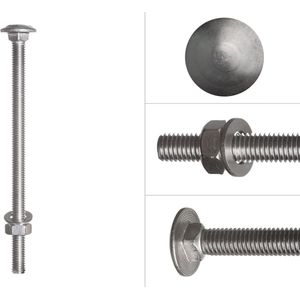 Slotbouten RVS M8 x 130 mm | 10 Stuks