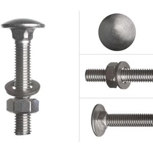 Slotbouten RVS M12 x 70 mm | 10 Stuks