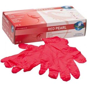 nitril handschoenen S red pearl