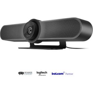 Logitech Webcam MeetUp | Conferentie Camera | Teams/Zoom | Met Uitstekende klantenservice Beamerexpert | Voor Kleine Vergaderruimte | 4K Beeldkwaliteit | 120° Gezichtsveld | Met 2 jaar Garantie