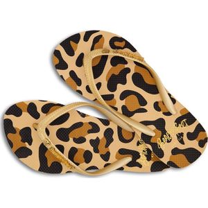 BeachyFeet Teenslipper Dames - Leopardo ('Maat' 37/38)