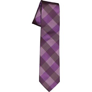 Pelucio stropdas, paars geruit -  Maat: One size