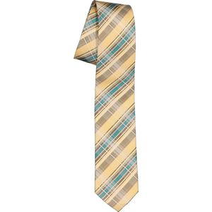 Pelucio stropdas, geel geruit -  Maat: One size