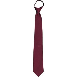 Pelucio voorgeknoopte stropdas met rits, bordeaux rood -  Maat: One size