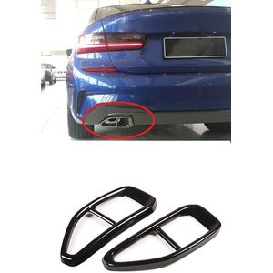 Black uitlaat trim tip decoratie lijsten Geschikt Voor Bmw G20 G21 320 330 340 M3 Performance Look