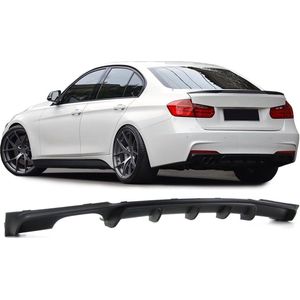 Passend Voor Bmw 3 serie F30 M Pakket Achterbumper Diffuser Mat Zwart Dubbele Uitlaat Uitsparing M Performance Look 318 320 330 335 340 M3