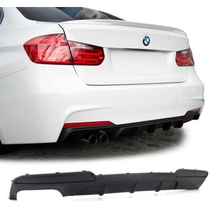 Passend Voor Bmw 5 serie F10 M Pakket Achterbumper Diffuser Mat Zwart Dubbele Uitlaat Uitsparing Links M Performance Look 518 520 528 530 535 540 550 M5 Spoiler