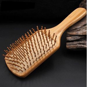 Bamboe haarborstel Medium rechthoekig - Plasticvrij - Milieuvriendelijk - Biologisch afbreekbaar