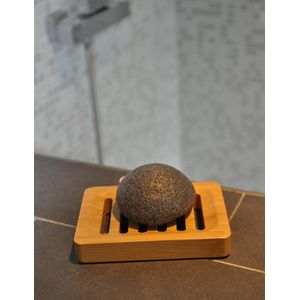 2 Konjac spons zwart- Douche - Badspons - Reiniging - Zero waste