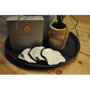14 luxe herbruikbare wattenschijfjes bamboe make up remover pads incl. waszak - Ecologische