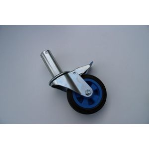 Kamersteiger wiel diam 150 mm zwart rubber.