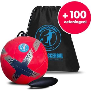 Minisoccerbal bal aan touw - Sense Bal - Voetbal - Smart Bal - Kleine Bal - Rood