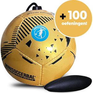 Minisoccerbal Techniekbal - Bal aan touw - Skill Ball - Trainingsmateriaal - Goud
