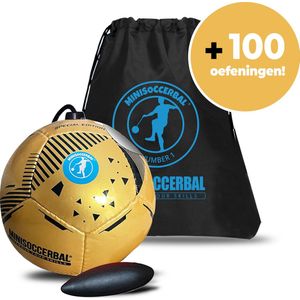 Minisoccerbal bal aan touw - Sense Bal - Voetbal - Smart Ball - Kleine Bal - Goud