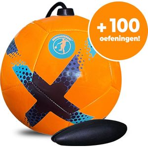Minisoccerbal bal aan touw - Sense bal - Trainingsbal - Skill ball - Oranje