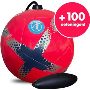Minisoccerbal bal aan touw - Sense bal - Trainingsbal - Verjaardagscadeau - Rood