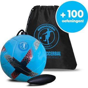 Minisoccerbal bal aan touw - Sense bal - Voetbal - Smart Ball - Kleine Bal - Blauw