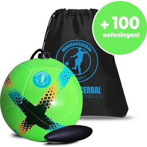 Minisoccerbal bal aan touw - Sense Bal - Voetbal - Voetballen - Kleine Bal - Groen