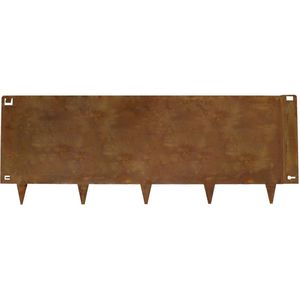 Wovar Cortenstaal Borderrand 40 x 106 cm Flexibel | Per Stuk | Cortenstaal Kantopsluiting | Tuinafboording