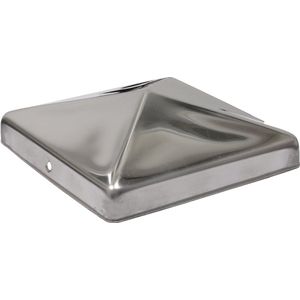 Wovar Paalkap RVS voor 12 x 12 cm Palen | Per Stuk | Paalafdekkap