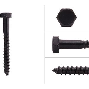 Wovar - Houtdraadbout - Zwart - M8 - 1 stuk