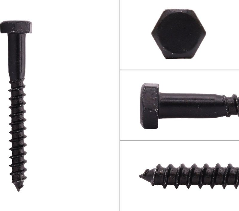 Wovar - Houtdraadbout - Zwart - M8 - 1 stuk