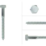 Wovar - Houtdraadbouten - Verzinkt - M10 x 100 mm - Doos 100 stuks