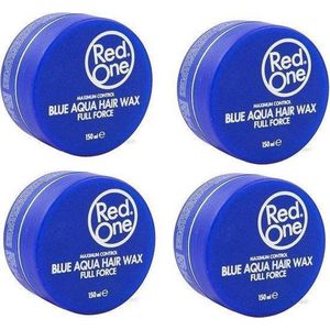 Red one Blue Hair Wax| Haarwax| Haargel| Gel| Aqua wax| Blauw Aqua haarwax| 4 stuks| 4 pieces