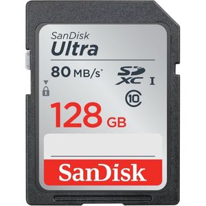 SanDisk Ultra SDXC Kaart 128GB - 80MB/s CL10