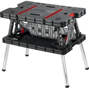 Keter 17182239 Gereedschapsbank Master Pro Serie Folding Work Table, kunststof, zwart/geel