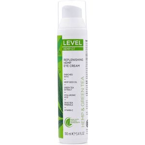 Level - Dead Sea Minerals Hemp & Green Tea - Replenishing Hemp Eye Cream 100 ml (Dode Zee Mineralen Hennep & Groene Thee - Anti-Age Hennep Oog Crème)