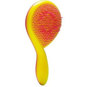 Michel Mercier Girlie haarborstel voor fijn haar, roze handvat/gele borstelharen