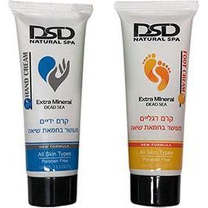 Moederdag cadeautje Kado Set hand en voet creme met Dode Zee zout mineralen 100 ml + 100 ml