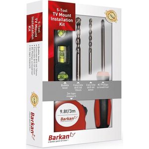 Barkan 5-delige wandmontagegereedschapsset voor tv, voor alle fabrikanten, Sony, Samsung, Vizio, TCL en meer