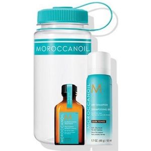 Moroccanoil Gym Essentials Dark Tones - Droogshampoo - 1 x 65 ml. 1 x 25 ml. 1 x 600 ml
