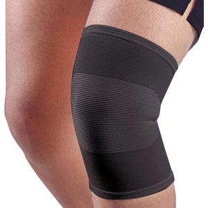 Mövibrace - Kniebandage - 4-way stretch - Past links en rechts - Unisex - Zwart - Maat XXL
