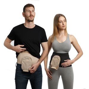 Mövibrace - Stomaband buik - Stoma - Colostoma en Ileostoma - Unisex - Beige - Maat XXL