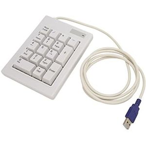 Mini Numeriek Toetsenblok, DX-17A Mechanische Zwarte As 17 Toetsen Draagbaar Numeriek Toetsenblok, Computer Laptop USB Bedraad Numpad, voor Thuiskantoor Bankaccountant