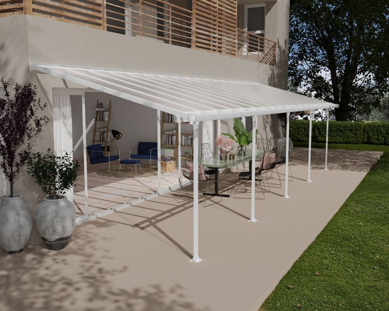 Palram - Canopia Terrassendach "Feria Alu Terrassenüberdachung", einfache DIY Montage