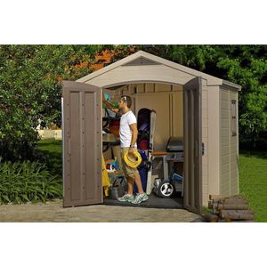 Keter Tuinschuur Factor 86 Beige - Ruime en Stijlvolle Opbergoplossing